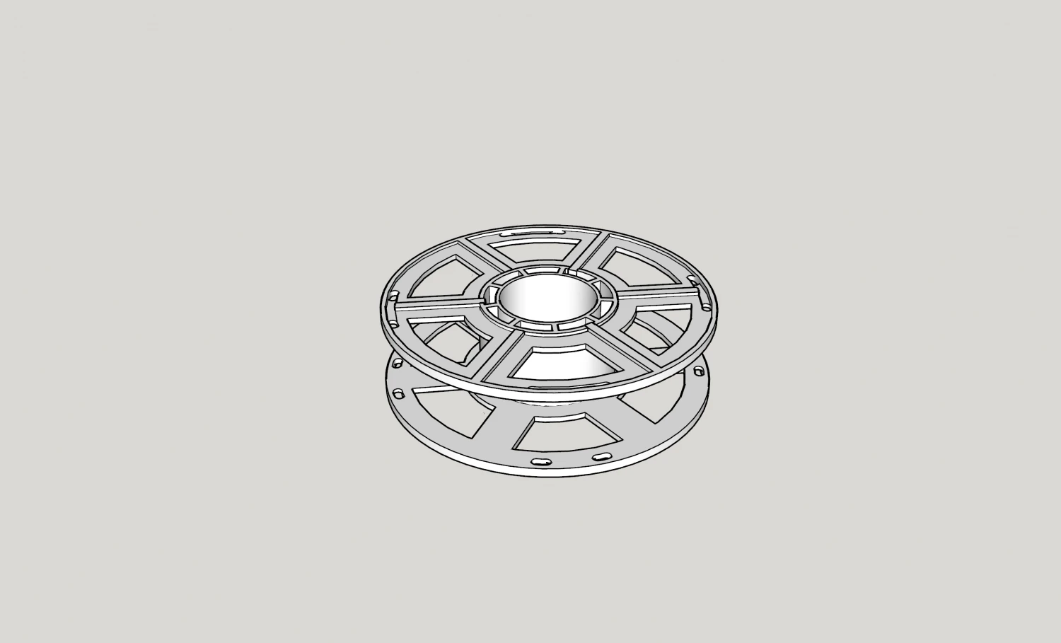 plastic spool 180 mm 3D Print Model .c4d .max .obj .3ds .fbx .stl .blend 