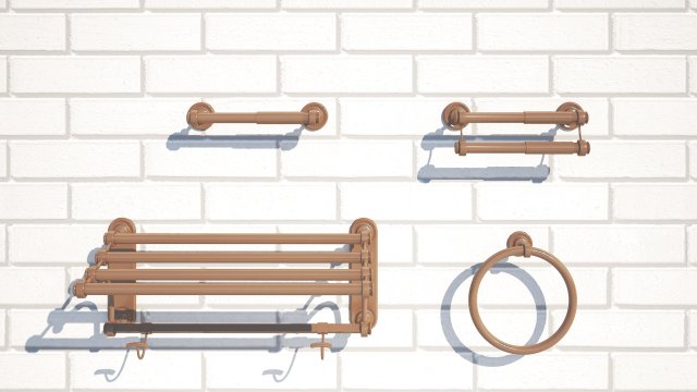 bath accessories 3D-Modell .c4d .max .obj .3ds .fbx .stl .blend 