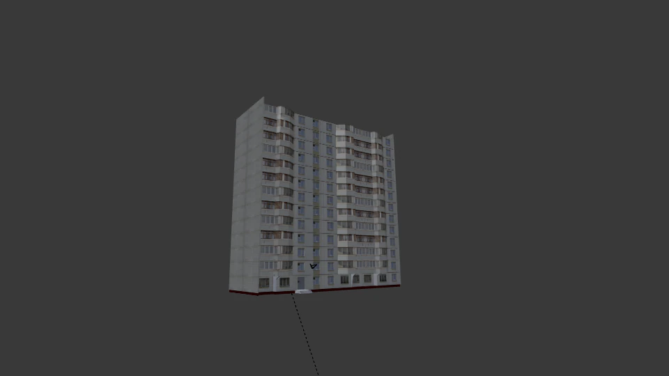 12 floor building 3D Model .c4d .max .obj .3ds .fbx .stl .blend 