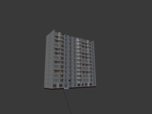12 floor building 3D Model