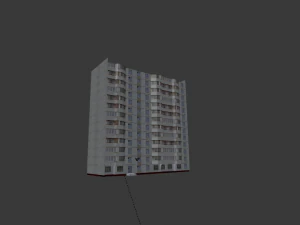 pr&eacute;dio de 12 andares Modelo 3D