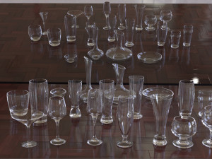glassware set 3D Model