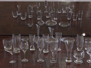 set di bicchieri Modello 3D