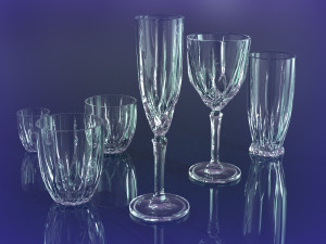 arrow glassware set Modello 3D