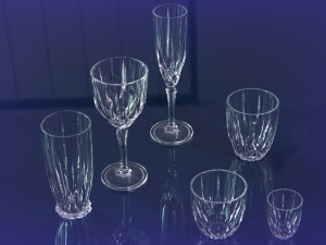 arrow glassware set Modello 3D