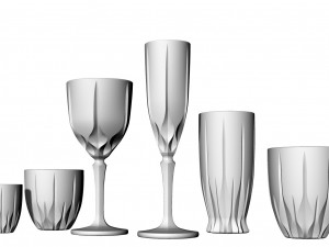 arrow glassware set Modello 3D