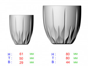 arrow glassware set Modello 3D