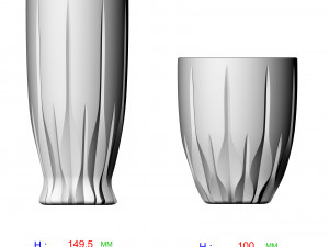 arrow glassware set Modello 3D