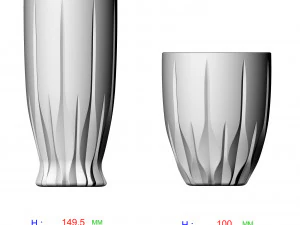 アローガラス製品セット 3Dモデル