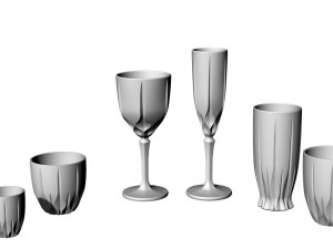 arrow glassware set Modello 3D