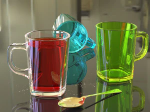 taza de t&eacute; de vidrio Modelo 3D