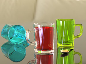 tea glass mug Model 3D