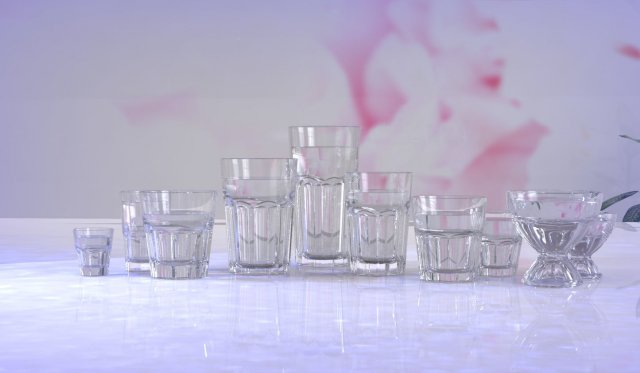 glass tumblers and cups 3D Modell .c4d .max .obj .3ds .fbx .stl .blend