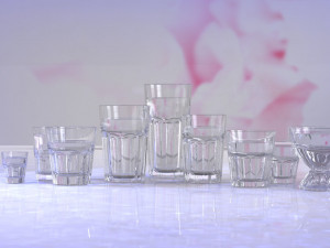 glass tumblers and cups 3D Model