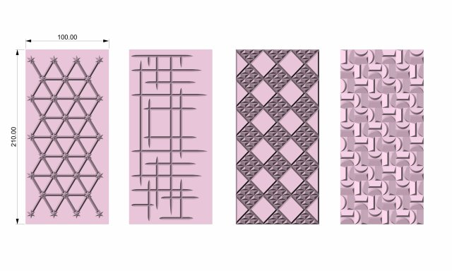 decorative engraving panels and doors 3D 모델 .c4d .max .obj .3ds .fbx .stl .blend 