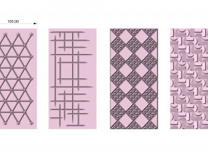 decorative engraving panels and doors 3D Model
