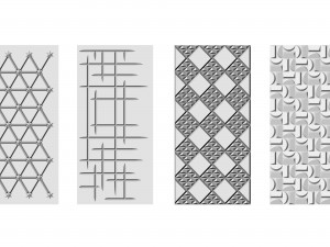 decorative engraving panels and doors 3D 모델