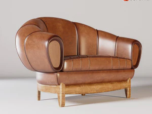 divano in pelle Modello 3D