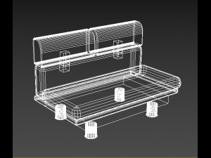 classic sofa made with 3ds max 2020 3D 모델