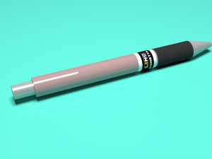simple pen with material and textures 3D Model