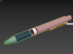 simple pen with material and textures 3D Model