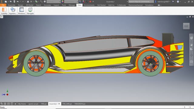 sports car with v8 engine Modello 3D .c4d .max .obj .3ds .fbx .stl .blend 