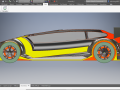 Sports car with V8 engine 3D Model