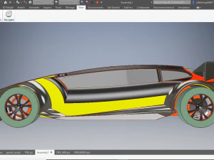 sports car with v8 engine 3D Model
