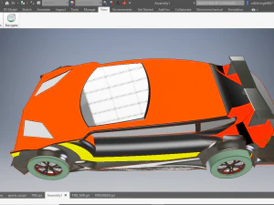 sports car with v8 engine 3D Model