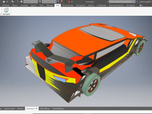 sports car with v8 engine 3D Model