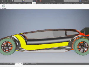 sports car with v8 engine 3D Model