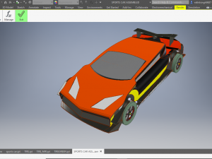 sports car with v8 engine Modello 3D
