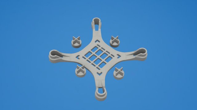 nano drone frame 3D Print Model .c4d .max .obj .3ds .fbx .stl .blend 