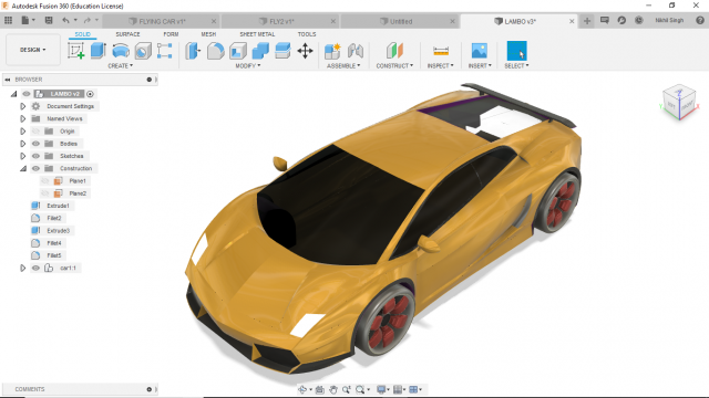 sports car 3D Model .c4d .max .obj .3ds .fbx .stl .blend 