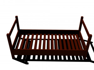 simple bed 3D Модель