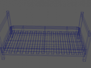 simple bed 3D Модель
