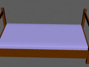 simple bed 3D Модель