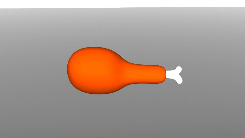 cartoon chickenwing 3D Model .c4d .max .obj .3ds .fbx .stl .blend 