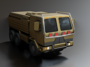 military truck - low poly - pbr - game ready 3D Model