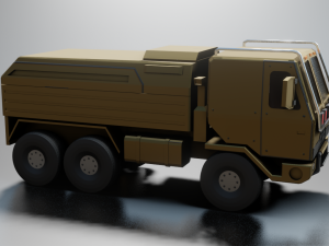 military truck - low poly - pbr - game ready 3D Model