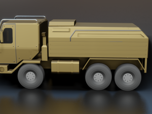 military truck - low poly - pbr - game ready 3D Model