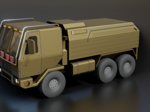 military truck - low poly - pbr - game ready 3D Model