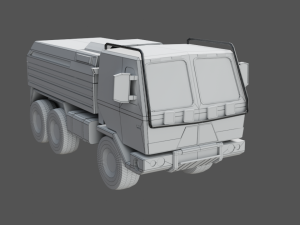 military truck - low poly - pbr - game ready 3D Model