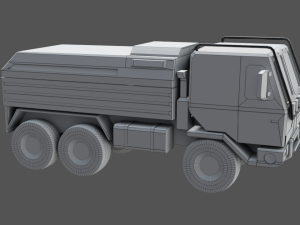 military truck - low poly - pbr - game ready 3D Model