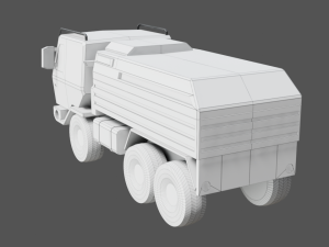 military truck - low poly - pbr - game ready 3D Model