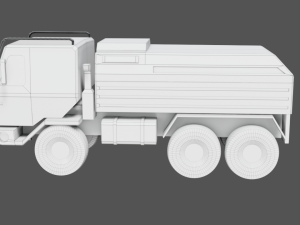 military truck - low poly - pbr - game ready 3D Model