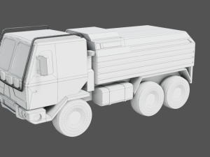 military truck - low poly - pbr - game ready 3D Model
