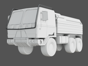 military truck - low poly - pbr - game ready 3D Model