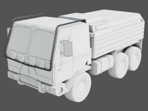 military truck - low poly - pbr - game ready 3D Model