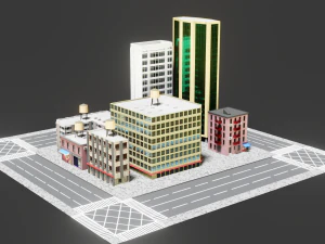 isolato a basso poli Modello 3D